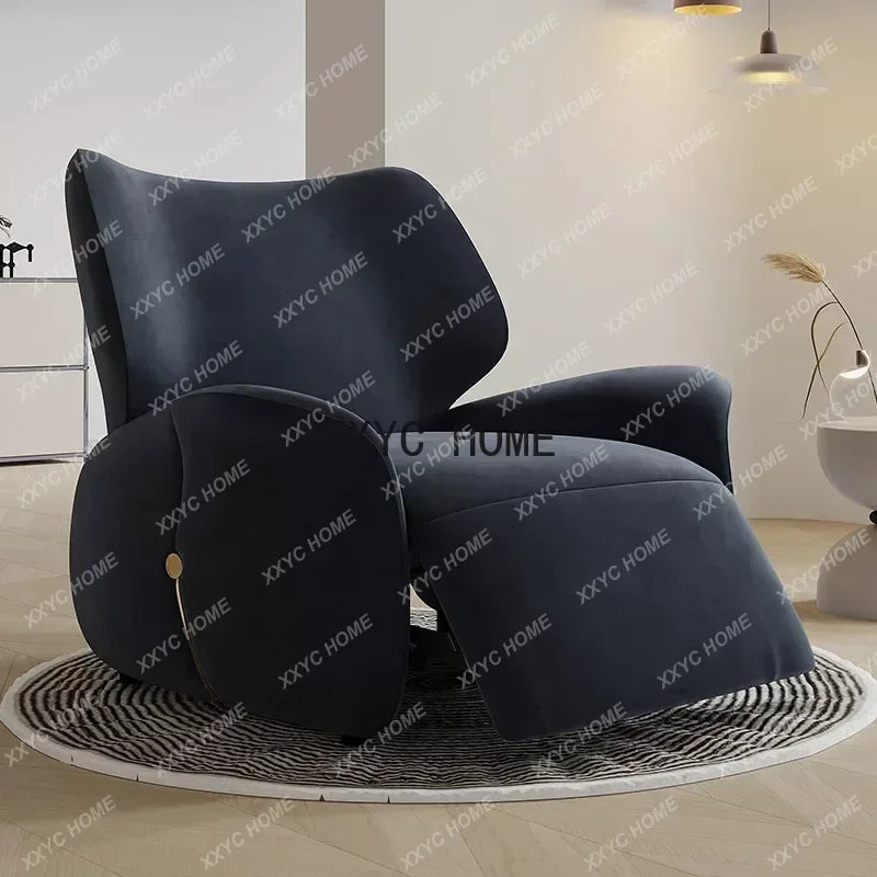 Single-Seat Sofa Stoel Stof Vrijetijdsstoel Woonkamer Licht Luxe Designer Elektrische Functionele Fauteuil