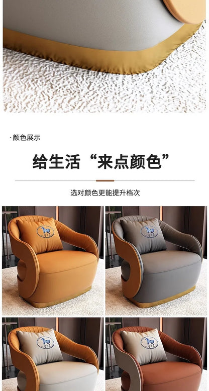 Office VIP Room Meeting Sofa Club Hotel Light Luxury Business Single Sofa Resting Area Negotiation Sofa Chair