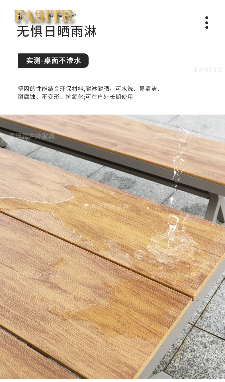 Courtyard table and chair outdoor balcony waterproof and sunscreen garden outdoor leisure table and chair combination