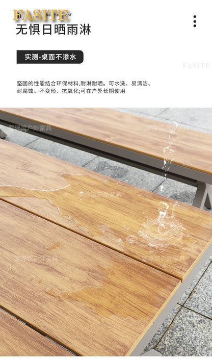 Courtyard table and chair outdoor balcony waterproof and sunscreen garden outdoor leisure table and chair combination