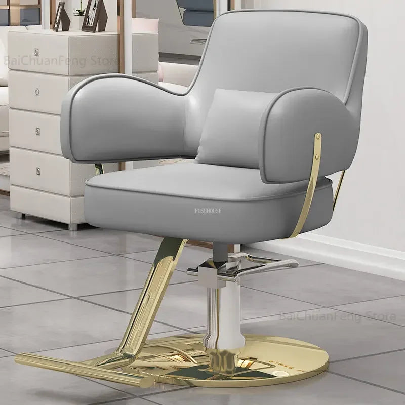 Beauty Salon Chair professional Hairdressing Chairs Stainless Steel Barber Chairs Modern Salon Furniture simple Lift Swivel Seat