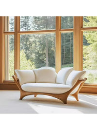 New Chinese-style solid wood sofa living room leather sofa chair modern simple black walnut sofa