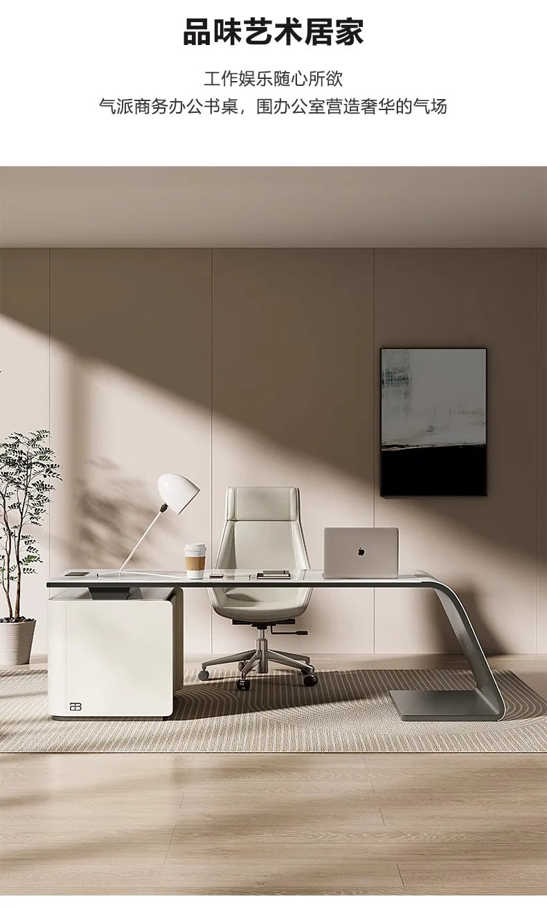 Luxury Storage Computer Desks Large Organiser Adult Bedroom Drawers Gaming Desk Notebook White Mesas De Computador Furniture
