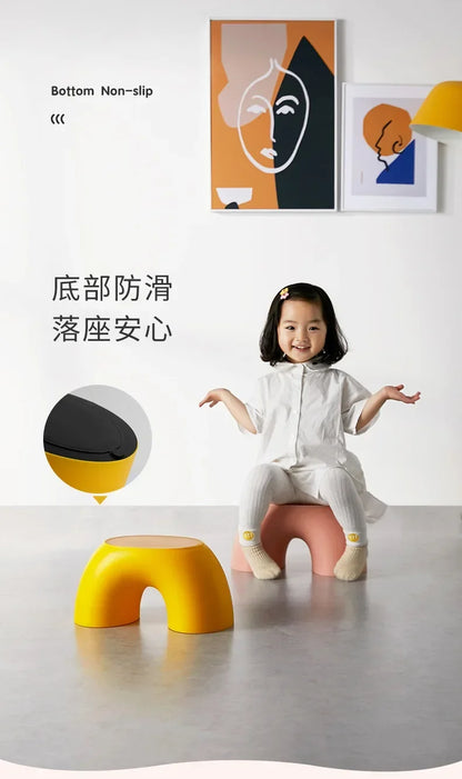 Creative Rainbow Stool Simple Circular Small Bench Home Round Comfortable Stool Durable Non-slip Shoe Changing Stool
