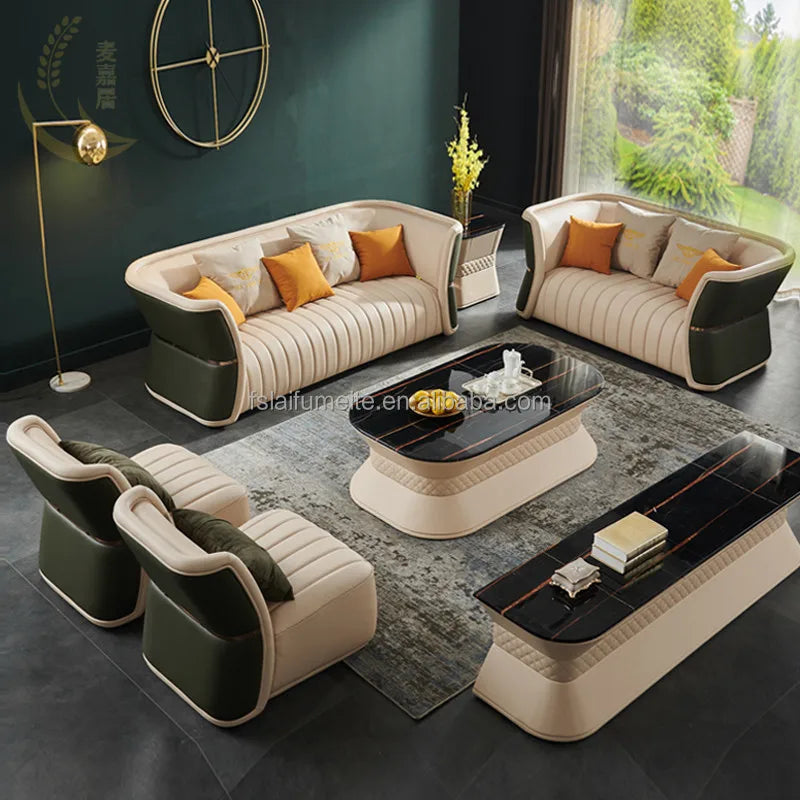 Light Luxury Leather Sofa Set Living Room Modern Sectionals Couch Lounge Custom Sofa Set Furniture for Home Living Room Sofa Set