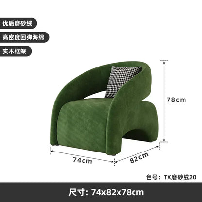 A  French cream wind single sofa chair Nordic living room lazy sofa small apartment single chair