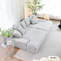Modern Vacuum Compressed Sofa Plush Corduroy Sectional Sofa Living Room Bedroom Recliner Lazy Combination Sofa Bed Furniture