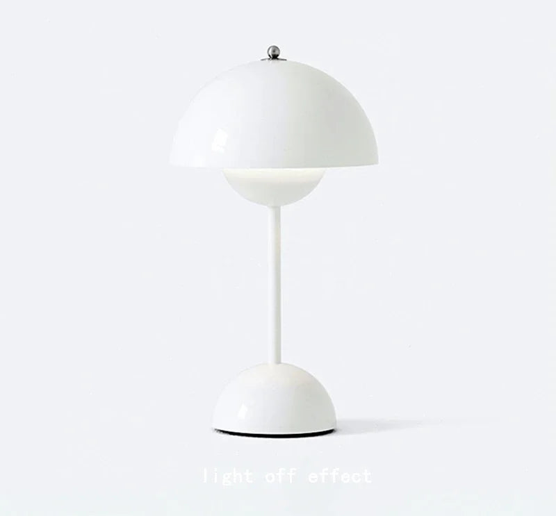 Nordic modern minimalist bedroom bedside lamp creative  flower bud cream style small table