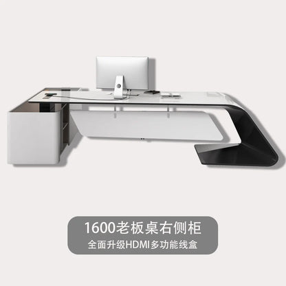 JC Asthetic Executive Luxury Desk Manager L Shaped Modern Designer Computer Table Organizer Workstation Escritorio Office Furnit