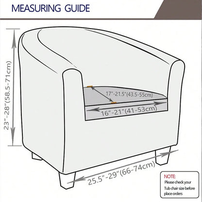 1Set T Jacquard Tub Chair Cover Anti-dirty Stretch Armchair Slipcover Single Sofa Case with Cushion Cover Furniture Protector
