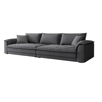 A Minimalist petal retro sofa home living room simple matte fabric corner sofa