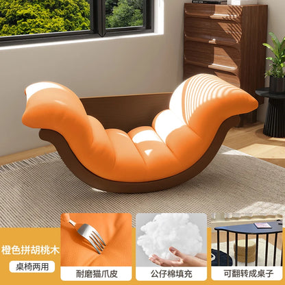 Rocking chair adult 2024 new lazy sofa balcony single sleeping master bedroom recliner leisure banana chair