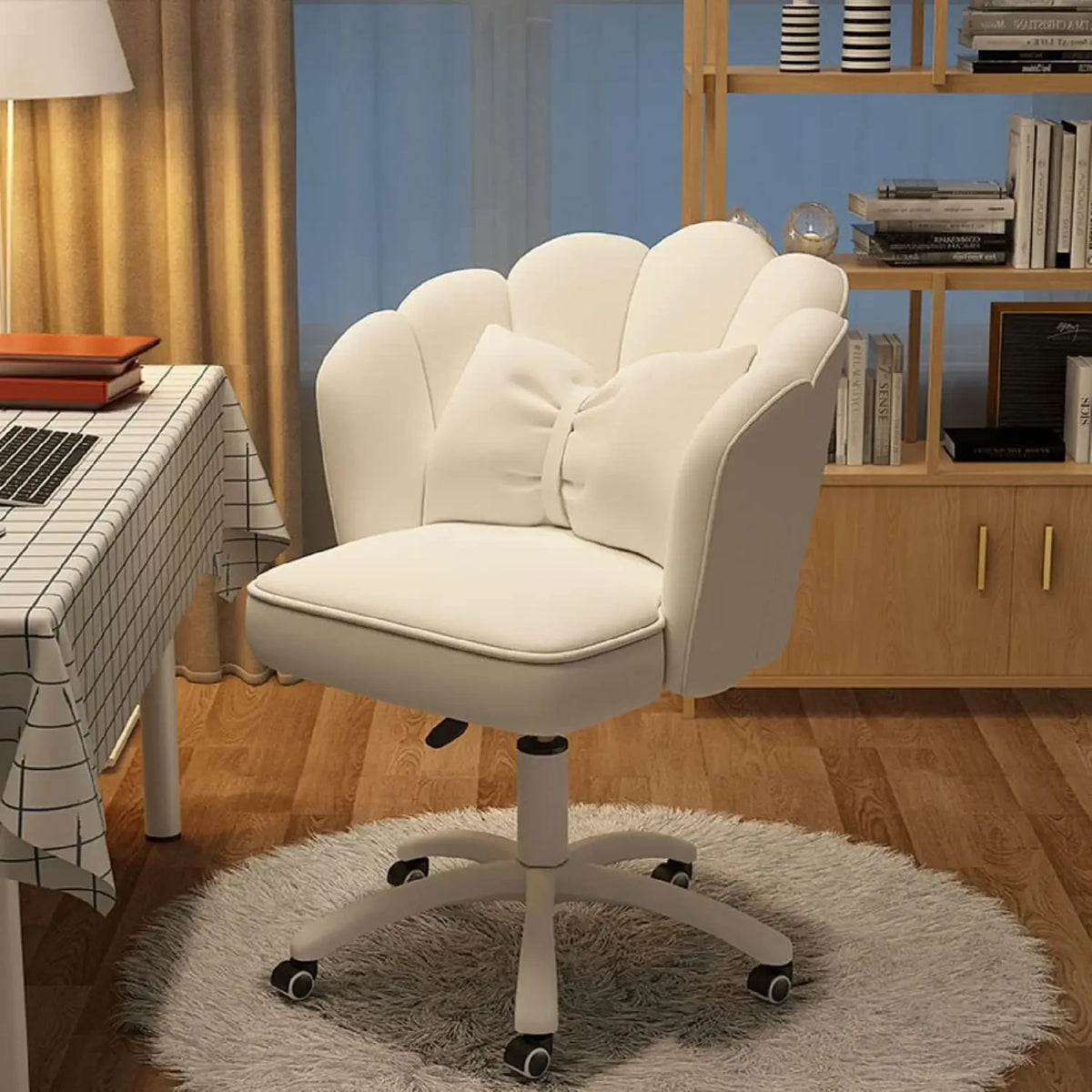 Lovely Petal Desk Chair Office Chair, Modern Fabric Butterfly Chair, Height Adjustable Chair, Makeup Desk Chair, Computer Chair