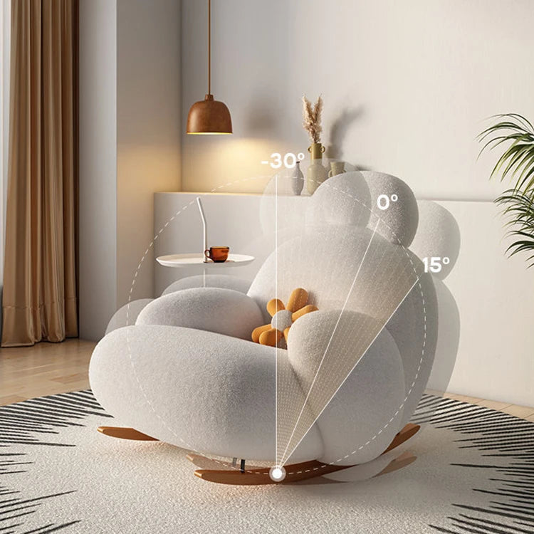 Single Recliner Waterproof Sofa Chairs Velvet Fabric Nordic Modern Rocking Sofa Living Room Furniture Sofa Set
