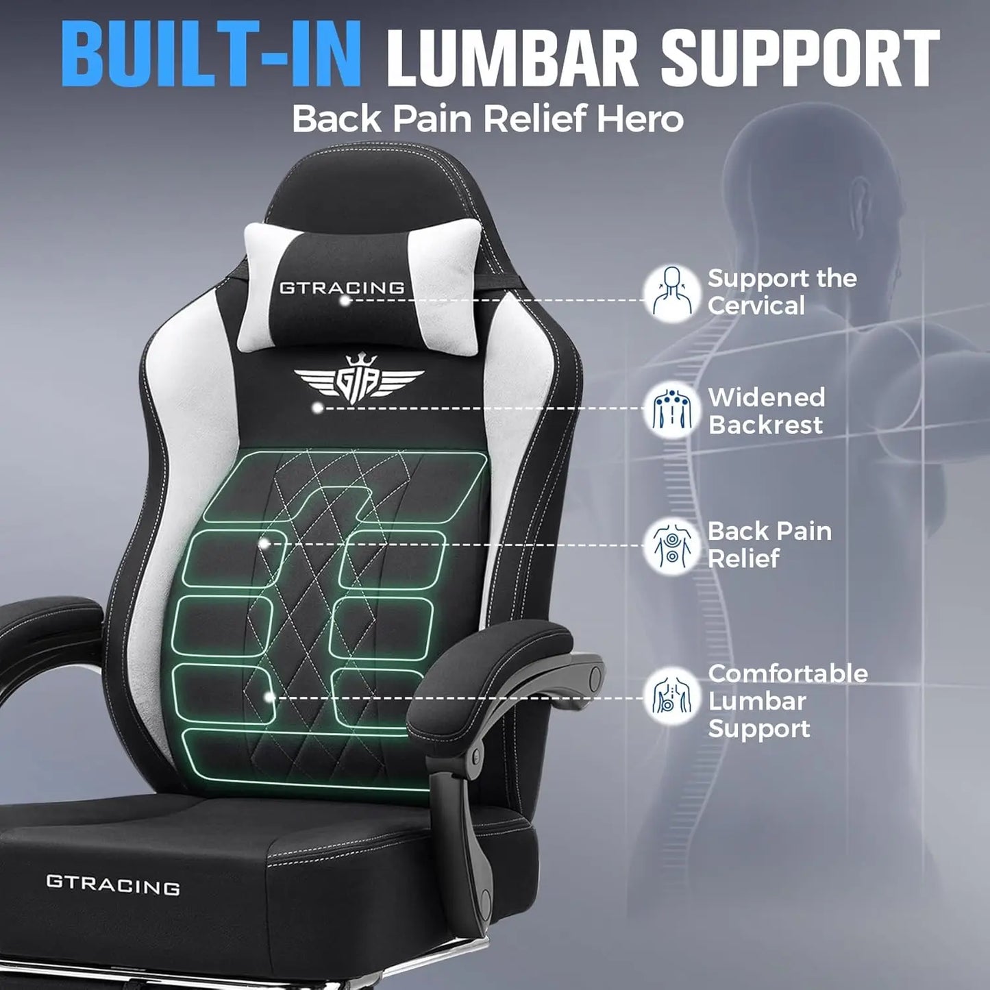 Gaming chair Computer chair Recumbable seat Sedentary ergonomic chair