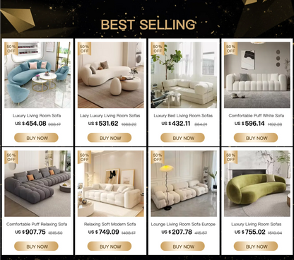 Nordic Luxury Puff Sofa Relaxing Comfortable Modern Designer Sofa Single Elegant Soft Canape Salon De Luxe Home Furniture