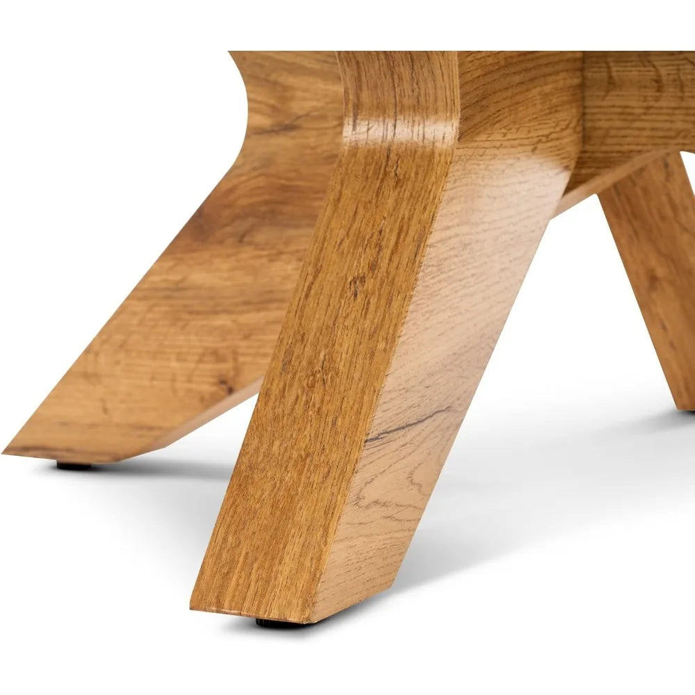 Round Glass Coffee Table, 31.5 in Clear Accent Table Cocktail Table with MDF Leg and Tempered Glass Top