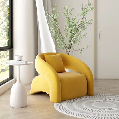 Internet celebrity single chair, living room lazy single sofa leisure chair, light luxury curved balcony chair