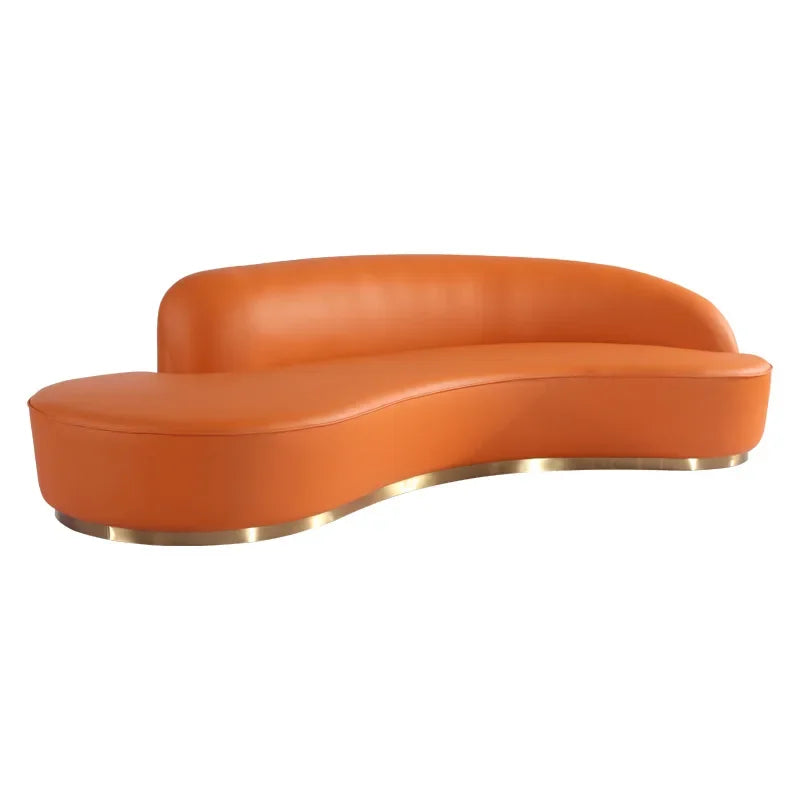 Modern Comfortable Velvet Fabric Couches for Home Luxury Commercial Sofas Set Furniture Couch Living Room Curved 3 Seater Sofa
