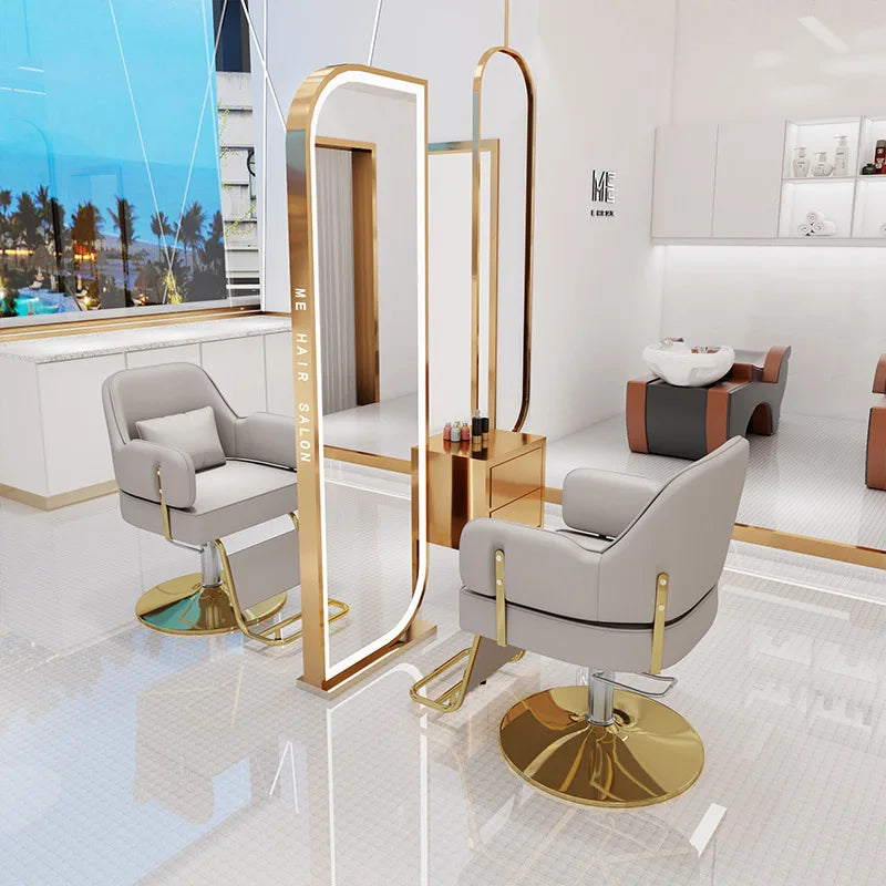 Luxury High Quality Hair Salon Haircut Chair for Beauty Salon Adjustable High Seat Barber Chair Salon