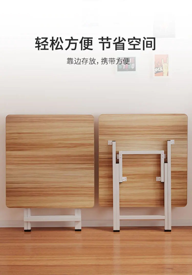 2025 New Folding Table,Indoor Outdoor Heavy Duty Portable Folding Square Woodiness Dining Table ,for Picnic, Party, Camping