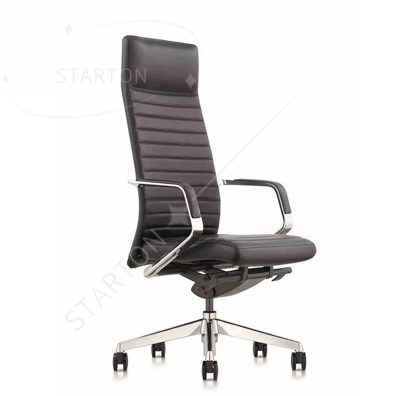 Classical Stripe Design High Back Executive Leather Chair Business Office Chair