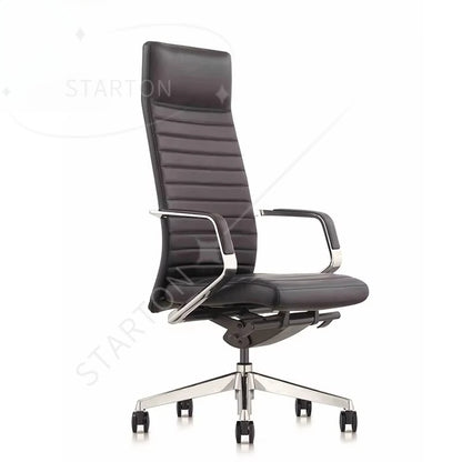 Classical Stripe Design High Back Executive Leather Chair Business Office Chair