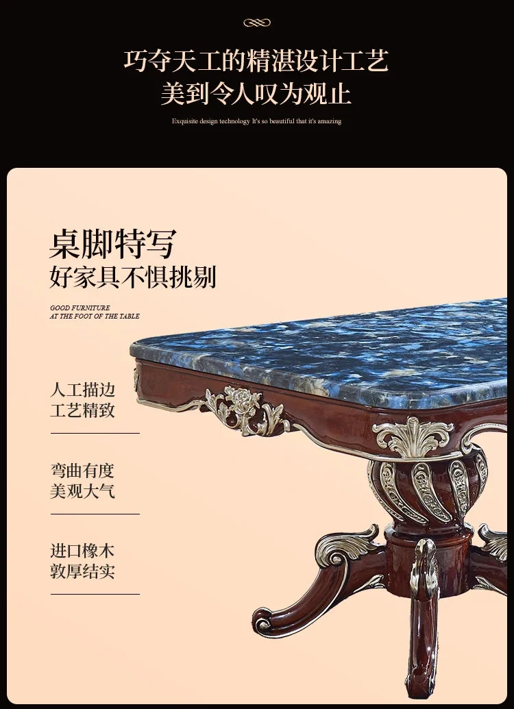 European dining table and chair combination villa household high-end small apartment dining tableT