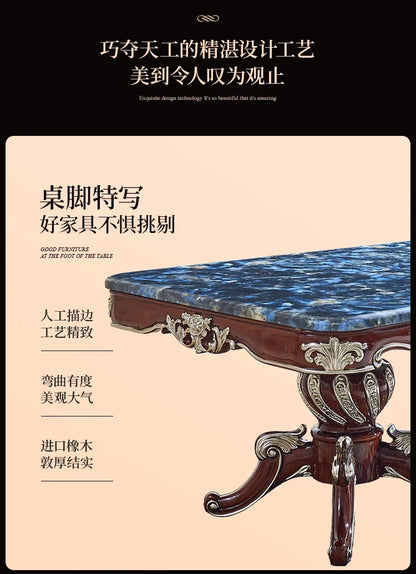 European dining table and chair combination villa household high-end small apartment dining tableT