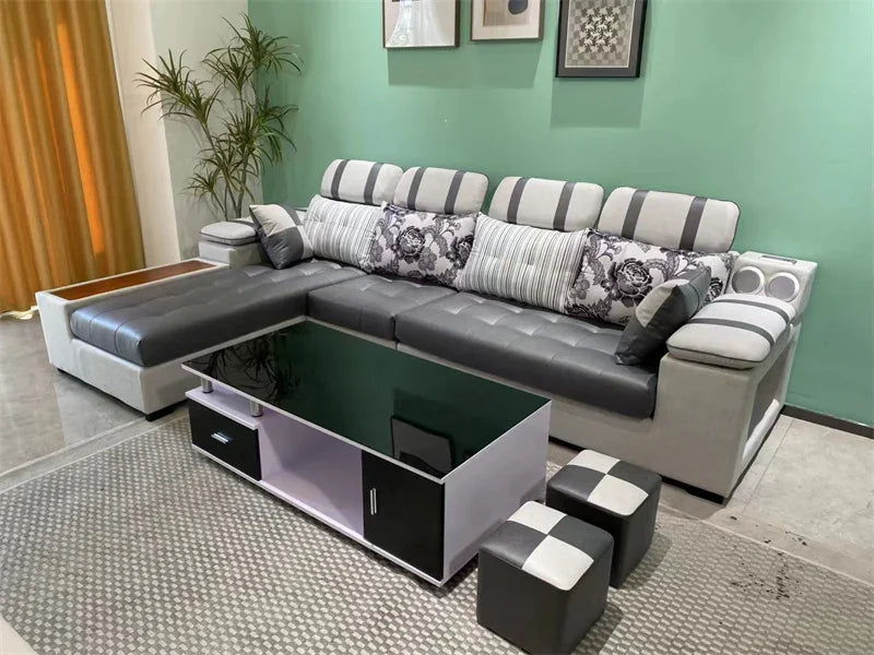 Luxury Technology Cloth Sofa Living Room Furniture Modern Cloakroom Bedroom Sofa Combination Nordic Apartment Sofa Set