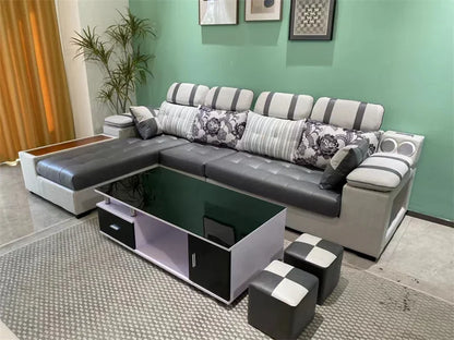 Luxury Technology Cloth Sofa Living Room Furniture Modern Cloakroom Bedroom Sofa Combination Nordic Apartment Sofa Set