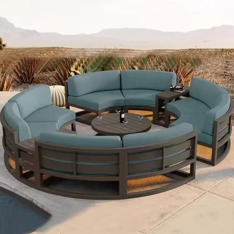Customizable Outdoor Leisure Courtyard Villa Garden Outdoor Combination Waterproof Sunscreen Rattan Sofa