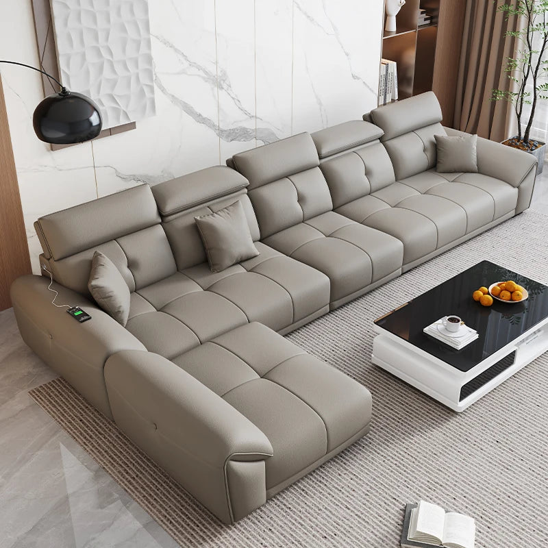 Modern Minimalist Sofa Leather Recliner Corner Living Room Sofa Relaxing Comfortable Muebles Para Habitacion Home Accessories
