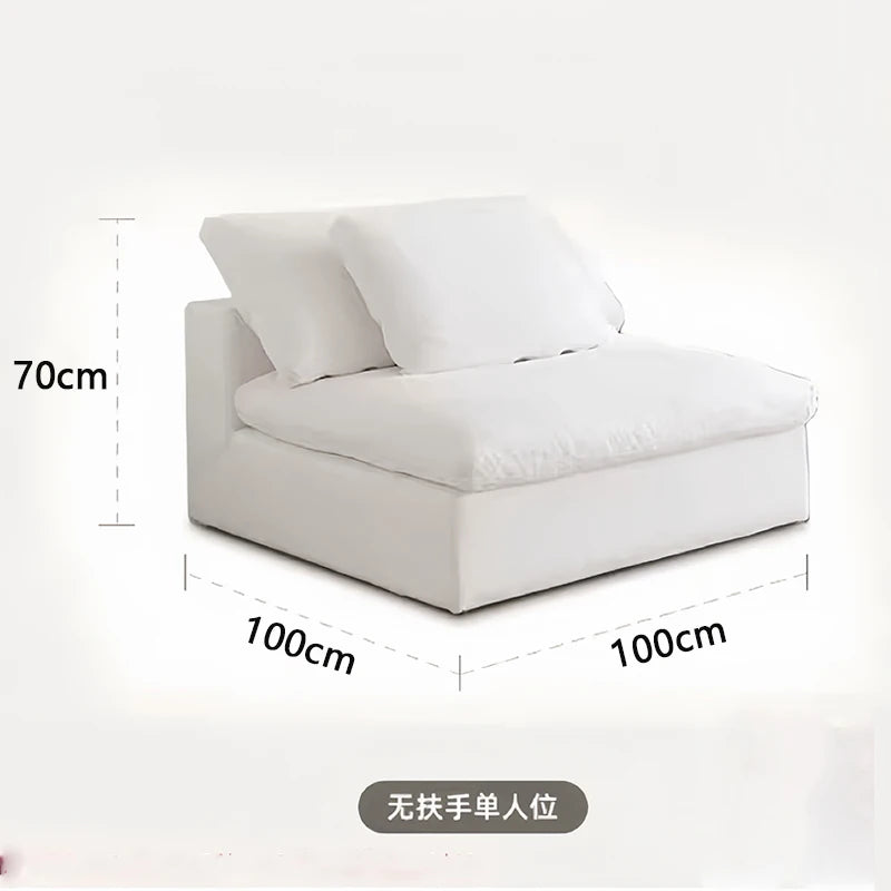 Vacuum compression cloud sofa lazy chenille fabric small apartment living room free combination module sofa furniture