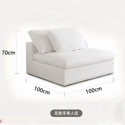 Vacuum compression cloud sofa lazy chenille fabric small apartment living room free combination module sofa furniture