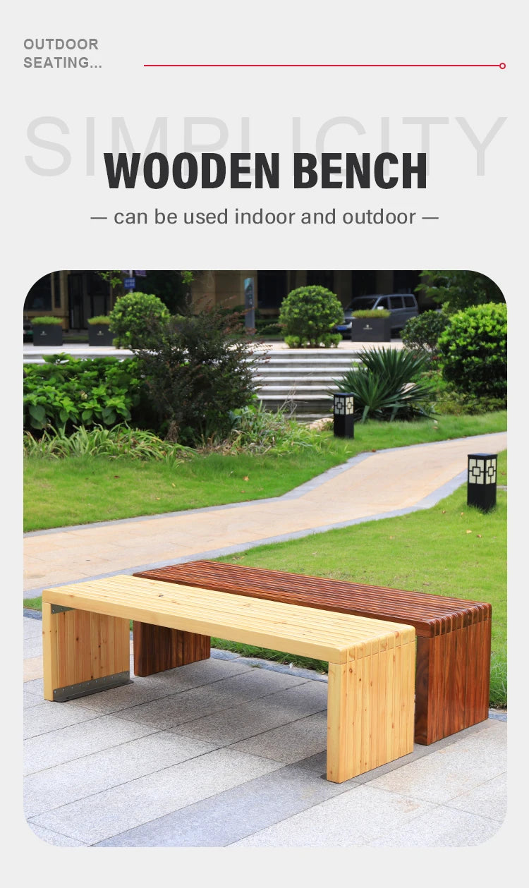 Banc en bois personnalisé, utilisation extérieure et intérieure, chaise écologique entièrement en bois, bonne banc d'attente de jardin porteur