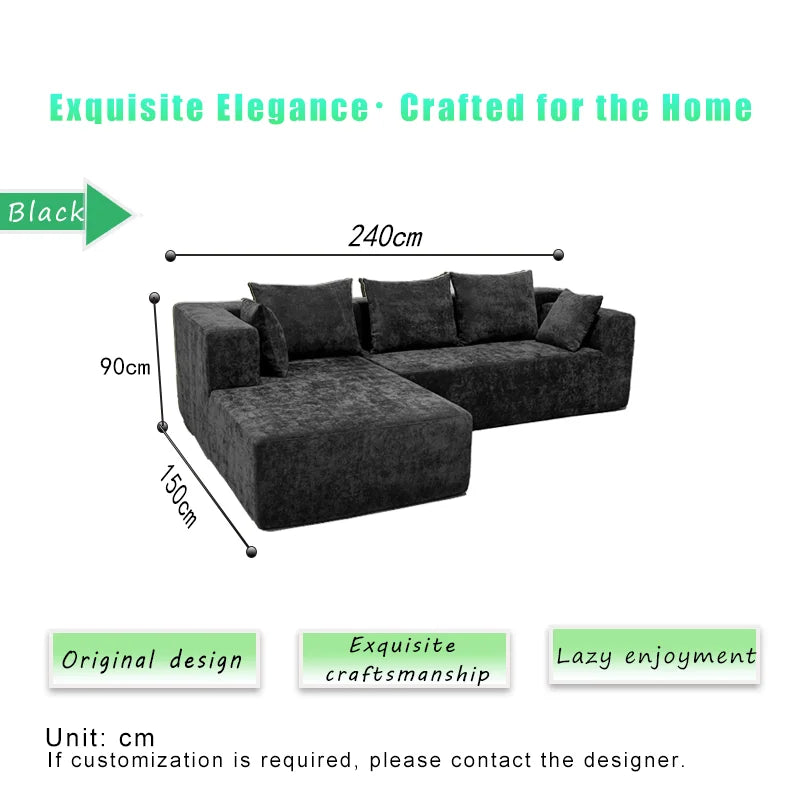 Foam Modular Vacuum Upholstery Reclining Chaise for Living Room Apartment Compact Fabric Sofa in Box Sponge Compressed Sofa Bed