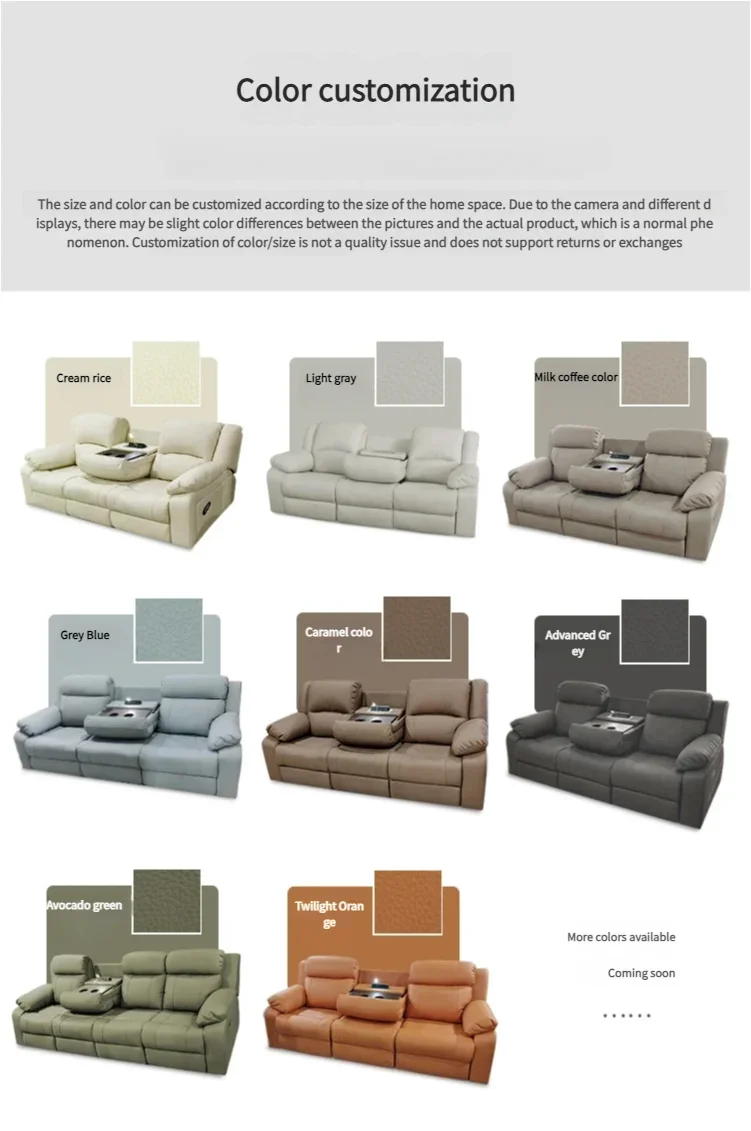 Relaxing Genuine Leather Sofa Living Room Electric Reclining Italian Sofa Lounge Luxury Divani Da Soggiorno Apartment Furniture