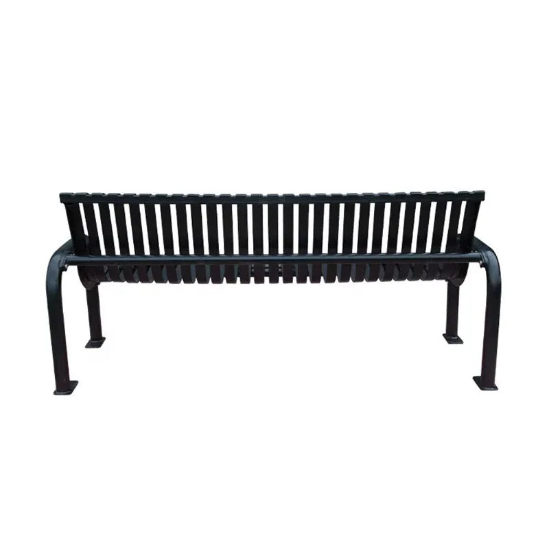 Outdoor Furniture Modern extra Long Metal Bench Public Park Steel Bench Seating Outside Garden Patio Powder Coated Seat Bench