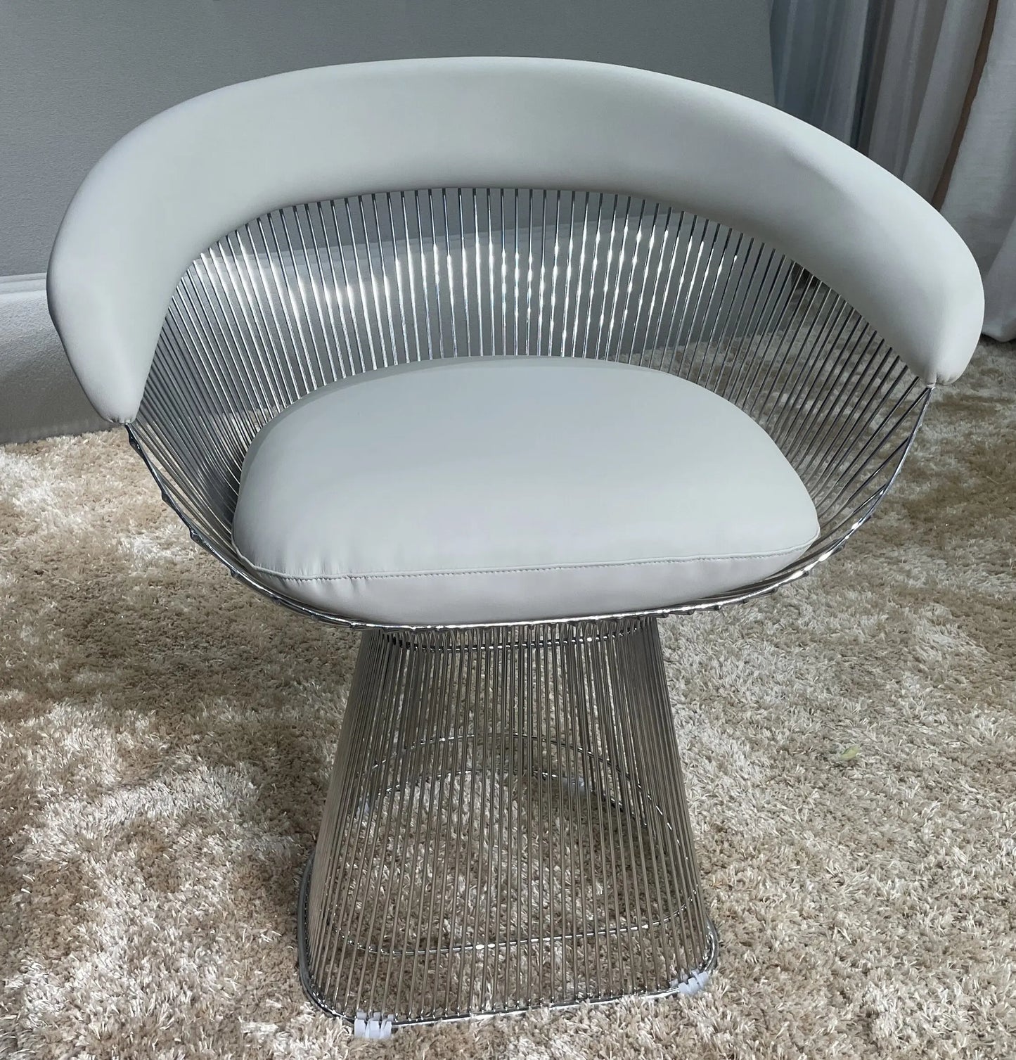 Living Room Room Stainless Steel Chrome Legs Bedroom Hotel Cooling Fabric Modern Luxury Dining Chair