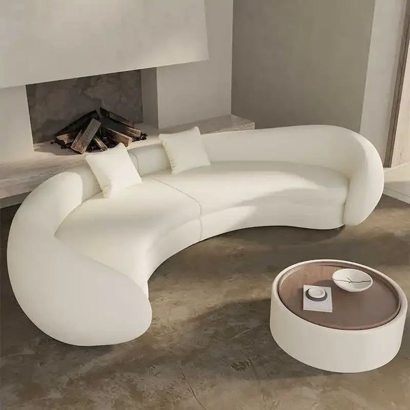 Light Luxury European Living Room Sofa Curved Christmas Cream Clouds Couch Ergonomic Reading Sofa Sala De Estar Home Decoration