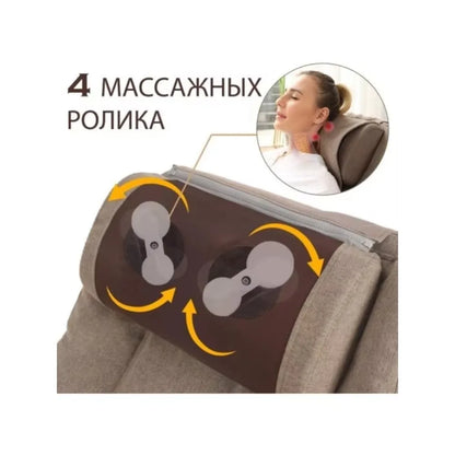 Folding Shiatsu Massage Chair with Adjustable Backrest and Heated Back