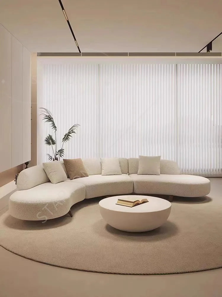 Curved Modern Soft Unique Sofa Kawaii Wood Foam Nordic Luxury Sofa Sectional Lounge Designer Divano Letto Living Room Furniture