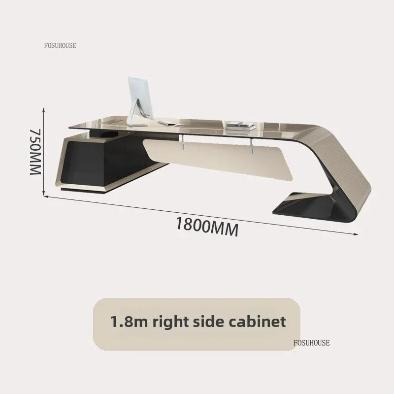 Minimalist Luxury Boss Office Desks Work Desk Corner Executive Table Home Study Desktop Computer Table for Office Furniture