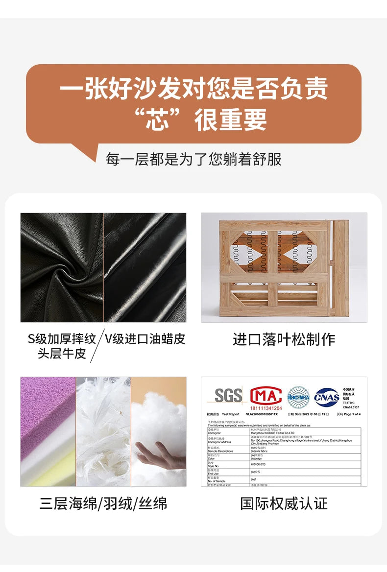 Adults Sleep Living Room Couch European Brown Villa Modular Corner Sectional Sofa Double Lounge Leather Canape Salon Furniture