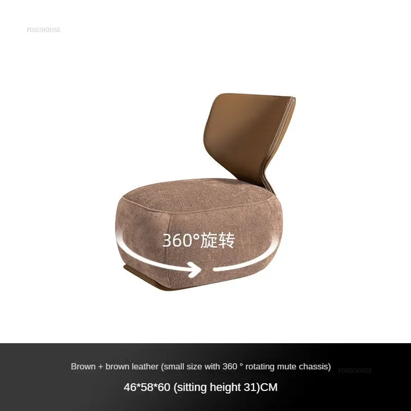 Modern Designer Leisure Living Room Chair Balcony Back Chair Living Room Furniture Nordic Luxury Small Apartment Lazy Sofa Chair