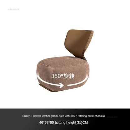 Modern Designer Leisure Living Room Chair Balcony Back Chair Living Room Furniture Nordic Luxury Small Apartment Lazy Sofa Chair