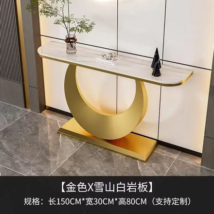Gold Console Table Industrial Hallway  for Entryway  43 Inch Entryway Tables Narrow Sofa Table for Living Room