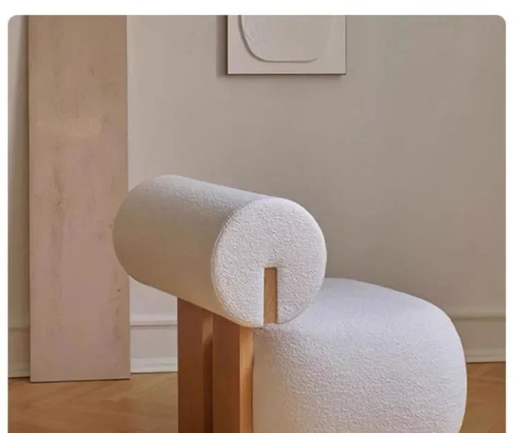 Nordic Backrest Chair Modern Solid Wood Luxury Single Sofa Balcony Tatami Lounge Chair Cloth Chair Living Room Furniture chaises