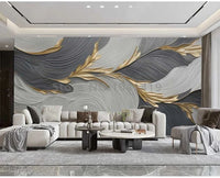 Custom 3D Wall Mural Creative Art Feather Geometric Patterns Photo Wallpaper Living Room TV Sofa Bedroom Papel De Parede Fresco